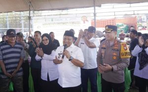 Kawal Stabilitas Harga dan Ketersediaan Stok Bapokting, Kapolres Luwu Hadiri Gerakan Pangan Murah